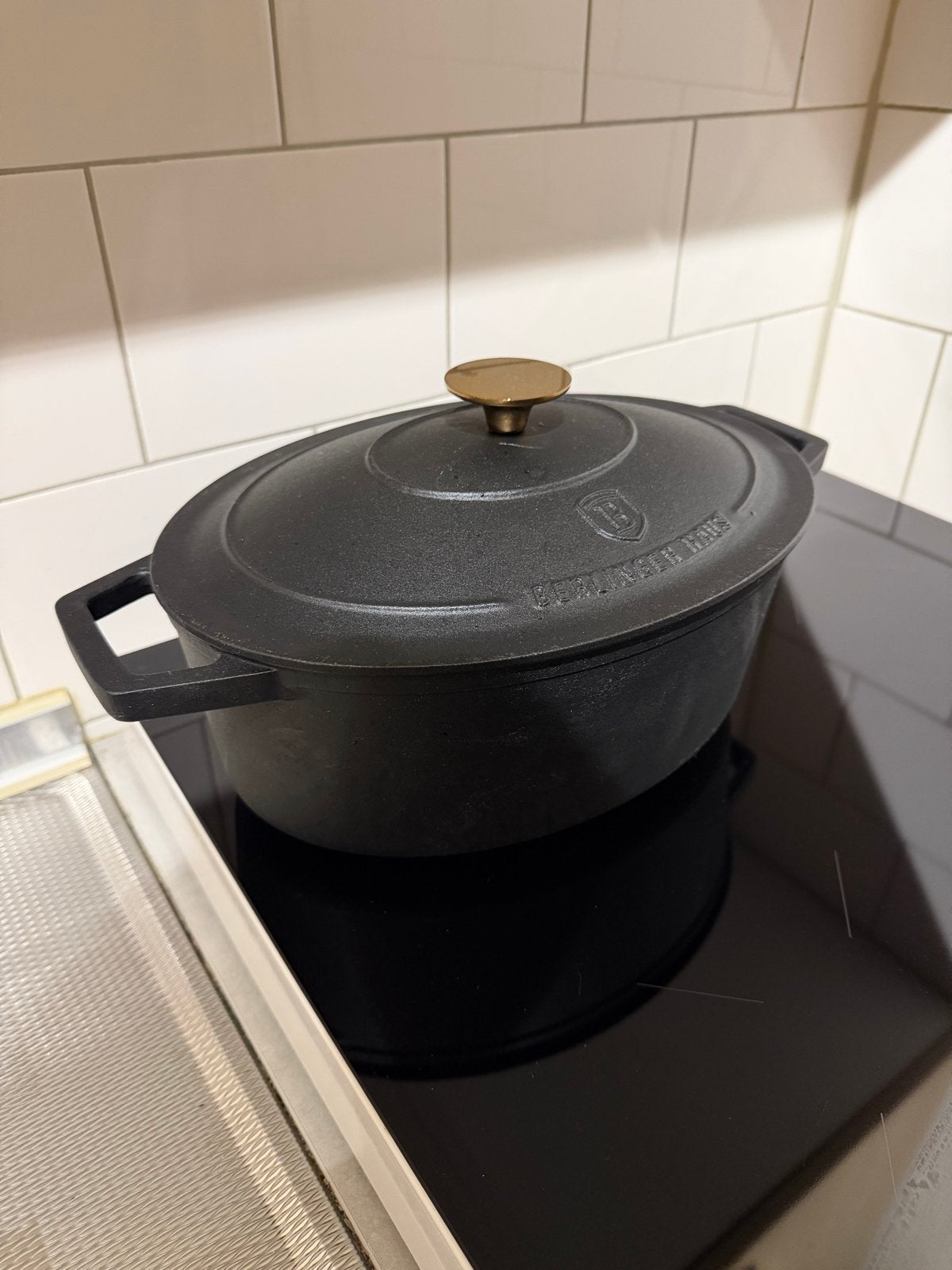 Berlinger Haus Gietijzeren Braadpan - Zwart 3 L, Ophalen of Verzenden, Zo goed als nieuw, Geschikt voor inductie, Berlinger Haus