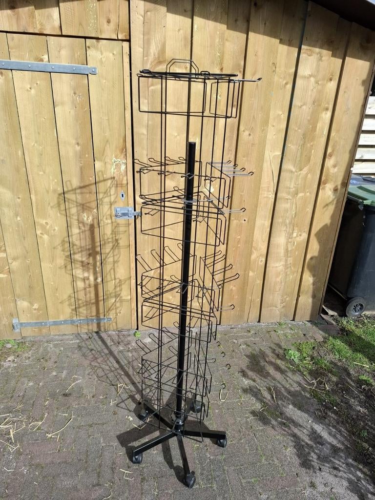 Verkooprek op wielen, zwart., Huis en Inrichting, Zo goed als nieuw, Minder dan 100 cm, Metaal, Ophalen