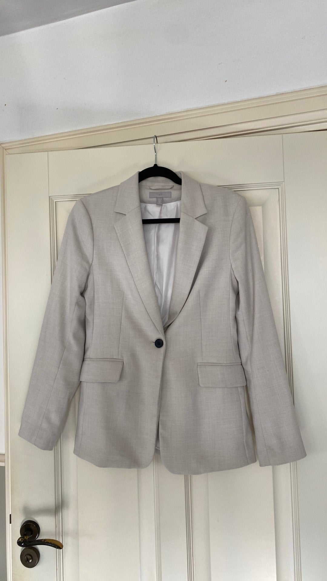 H&M colbert ecru kleur maat 36, Kleding | Dames, Ophalen of Verzenden, Zo goed als nieuw, Maat 36 (S), Beige