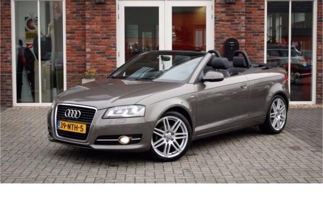 Audi A3 S-Line Cabriolet Champagne/grijs (1.2 Tfsi 77KW), Auto's, Audi, Voorwielaandrijving, Euro 5, Zwart, 4 cilinders
