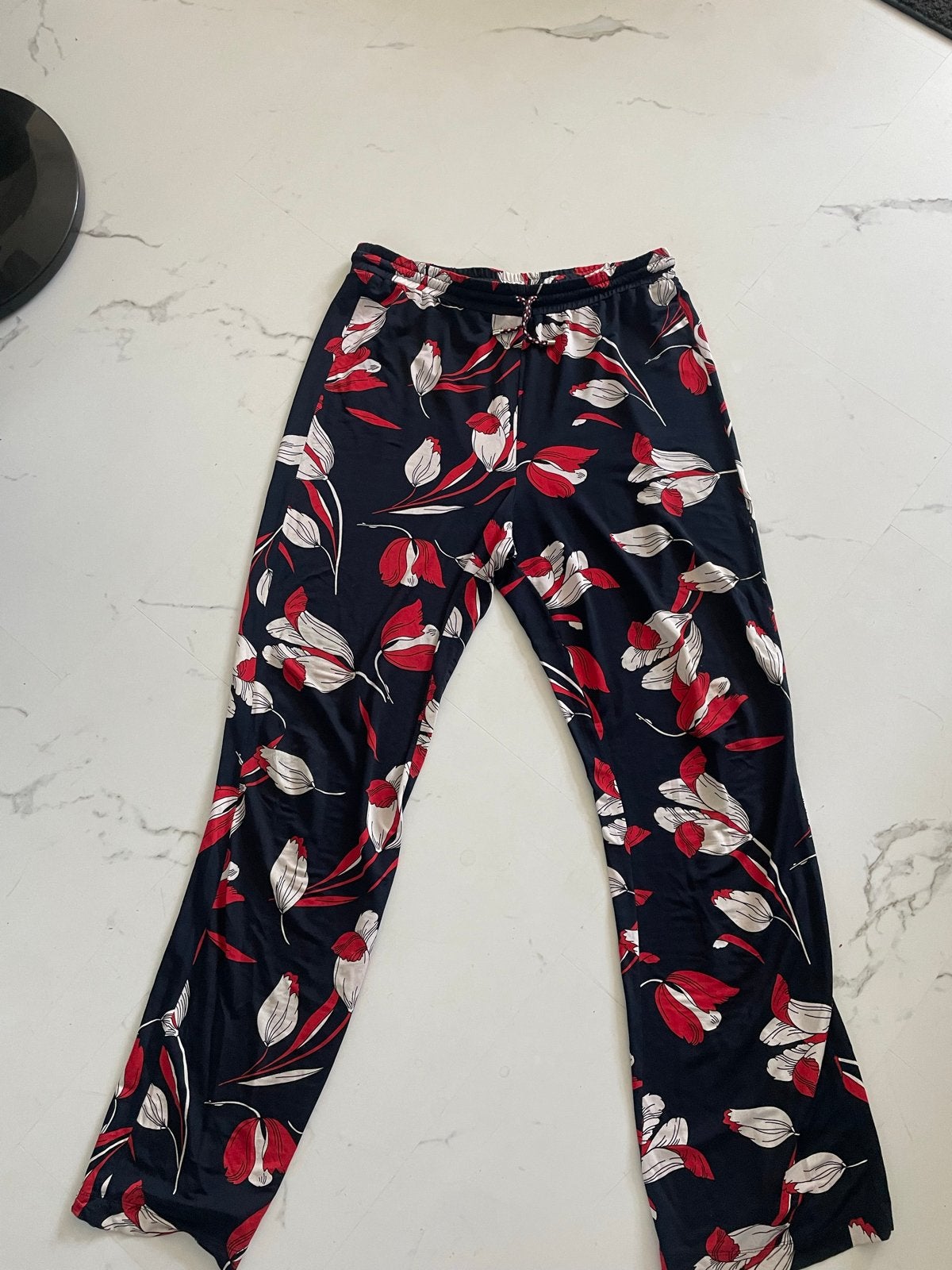 Claudia Sträter broek met bloemenprint - Maat 40, Kleding | Dames, Maat 38/40 (M), Blauw, Ophalen of Verzenden, Lang
