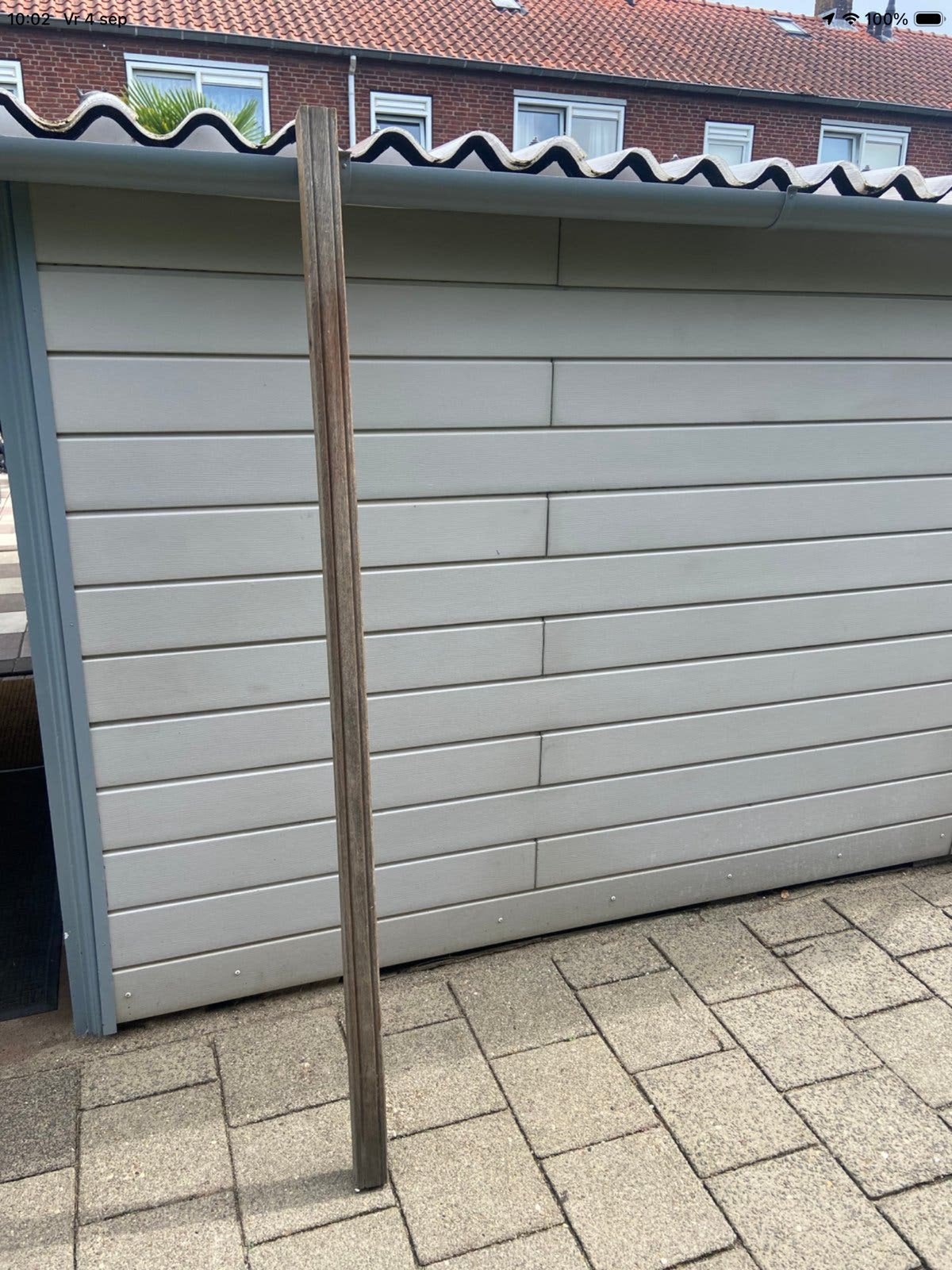 Schuttingtaal harthoutenpaal 205L paal tuinpaal, Ophalen, Palen, Zo goed als nieuw, Hardhout