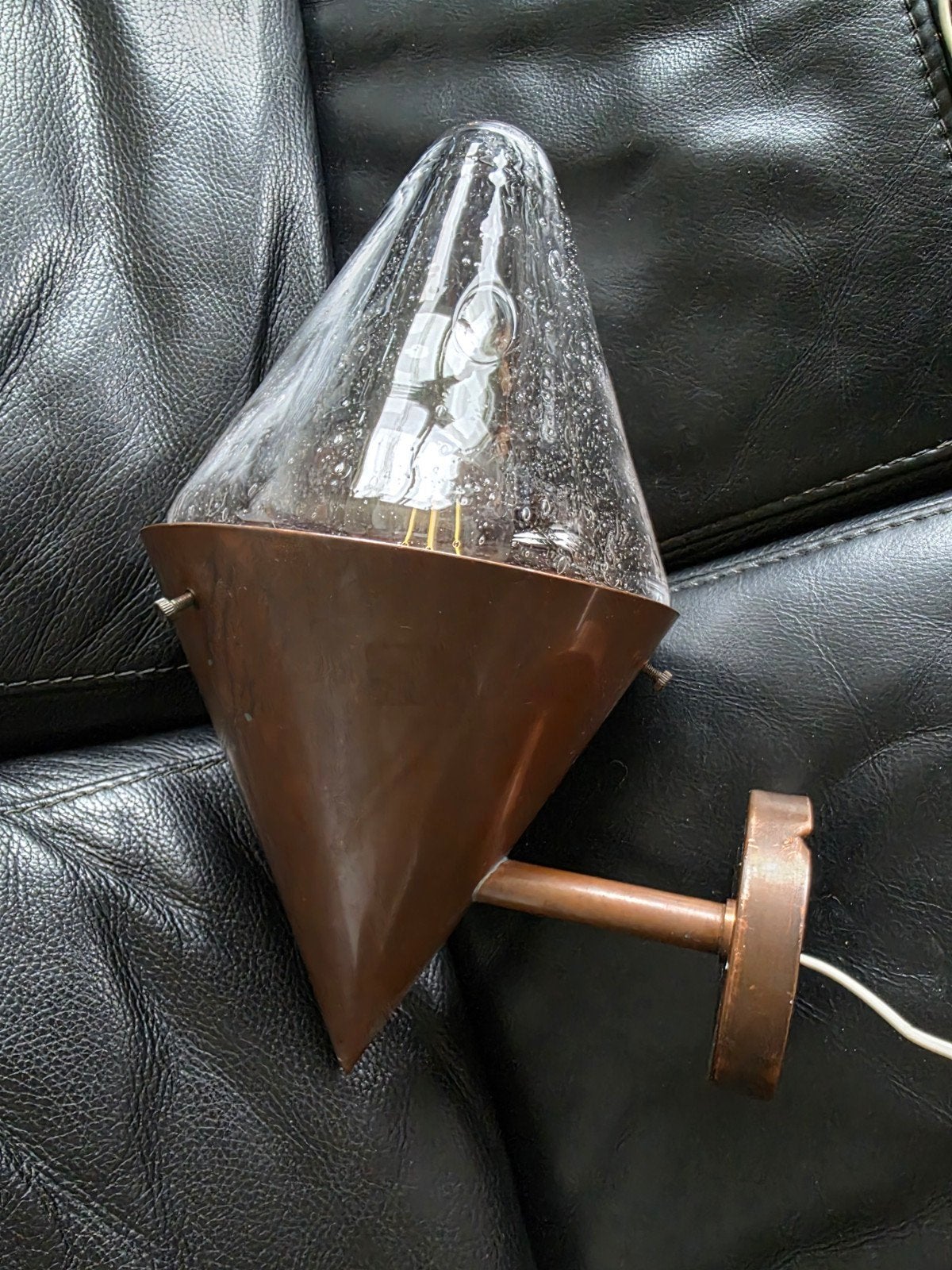 koperen lamp handgemaakt, Huis en Inrichting, Lampen | Wandlampen, Ophalen of Verzenden
