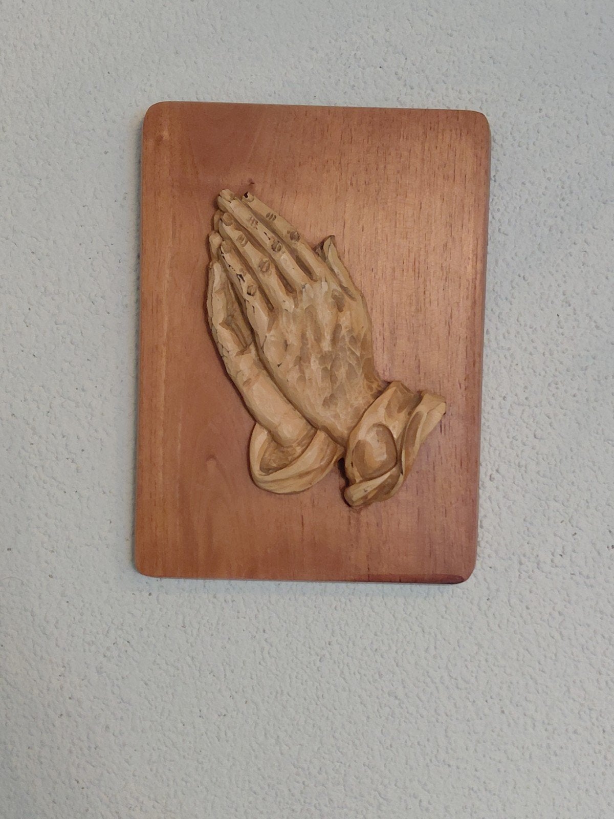 biddende houten handen op houten paneel, Antiek en Kunst, Ophalen of Verzenden