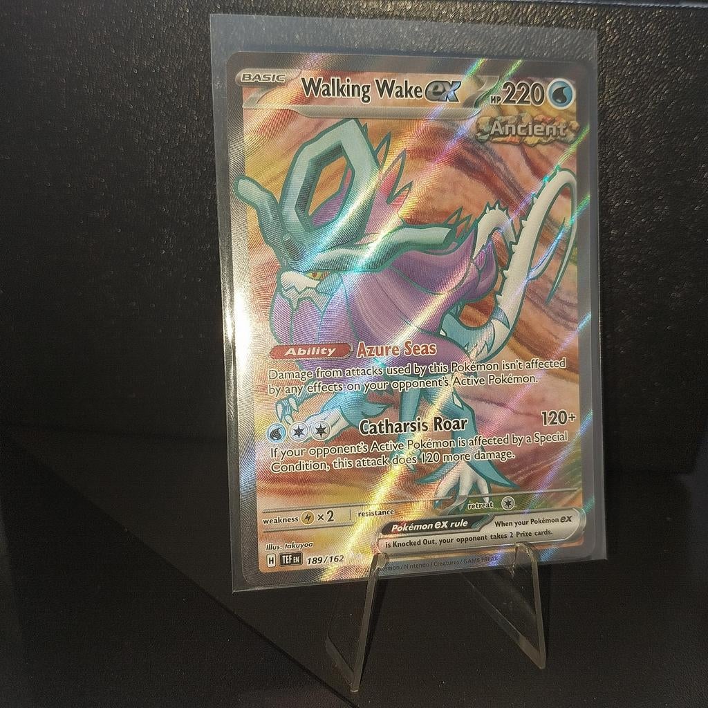 Walking Wake ex 189/162 - Temporal Forces Pokémon TCG, Ophalen of Verzenden, Nieuw, Losse kaart, Foil