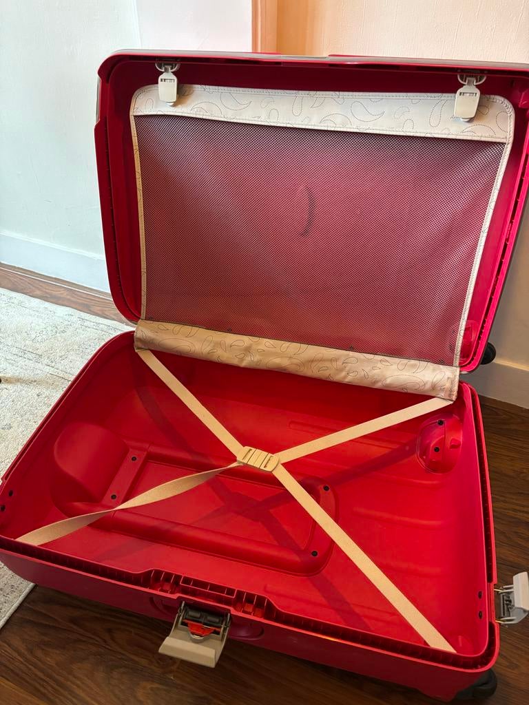 Samsonite Spinner Koffer Roze - Handige Reiskoffer, Wieltjes, Gebruikt, Hard kunststof, 45 tot 55 cm