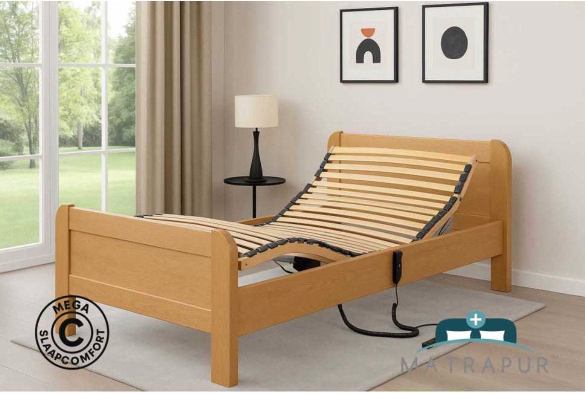 Electrisch verstelbaar bed GRATIS, Huis en Inrichting, Slaapkamer | Bedden, Gebruikt, Eenpersoons, 90 cm, Hout, Verstelbaar, Ophalen