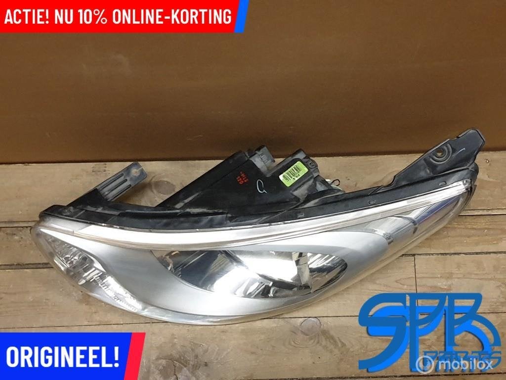 I10 (PA) FACELIFT Koplamp links halogeen origineel '11-'13, Gebruikt, Ophalen of Verzenden, Hyundai, Hyundai