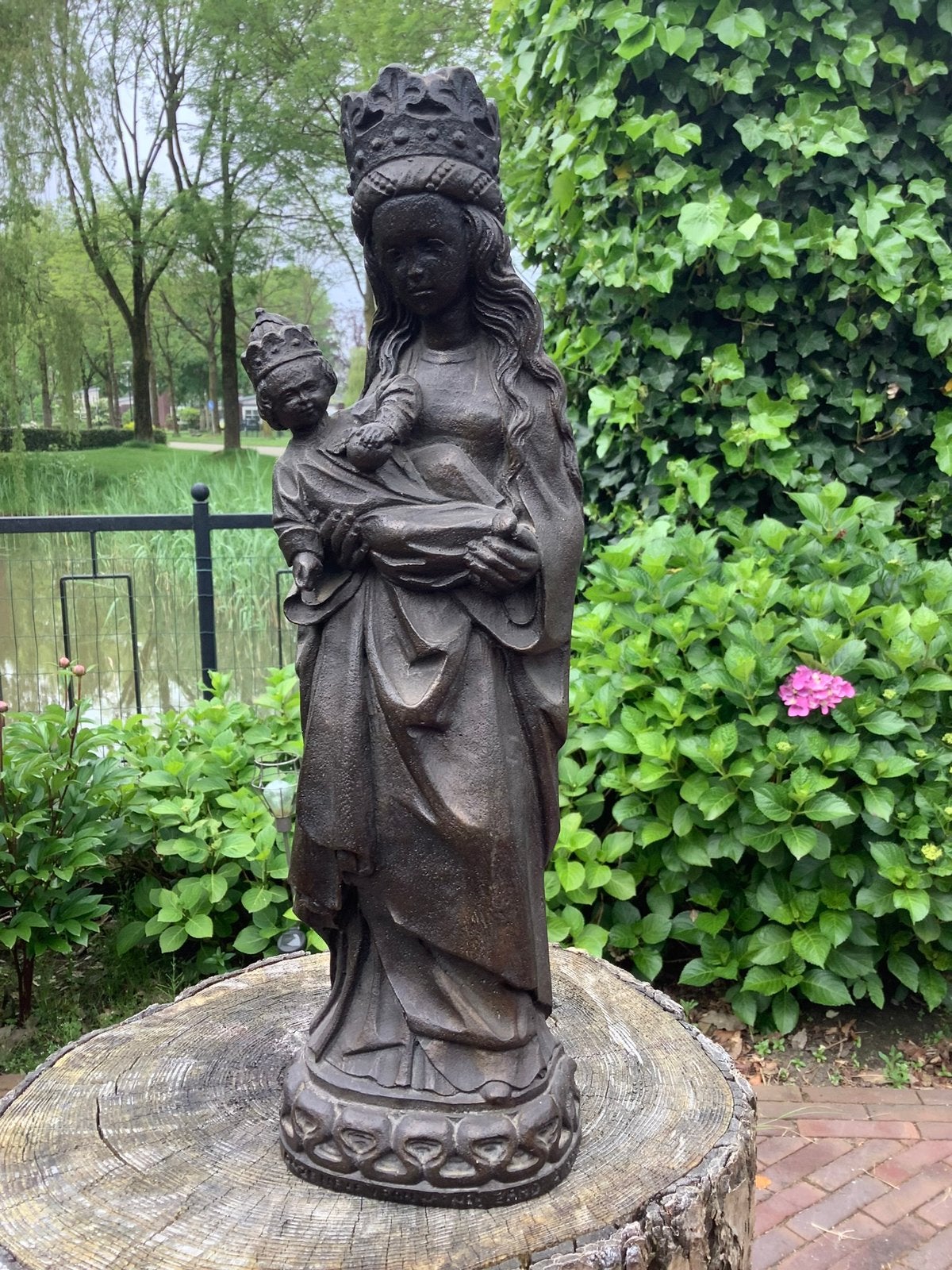 Prachtig antiek Mariabeeld ❤️ O.L.V in het Zand Roermond, Ophalen of Verzenden