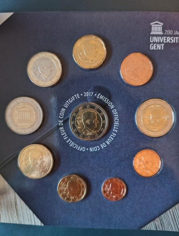 België fleur de coin set 2017 met herdenkingsmunten, Ophalen of Verzenden, België, Overige waardes, Setje