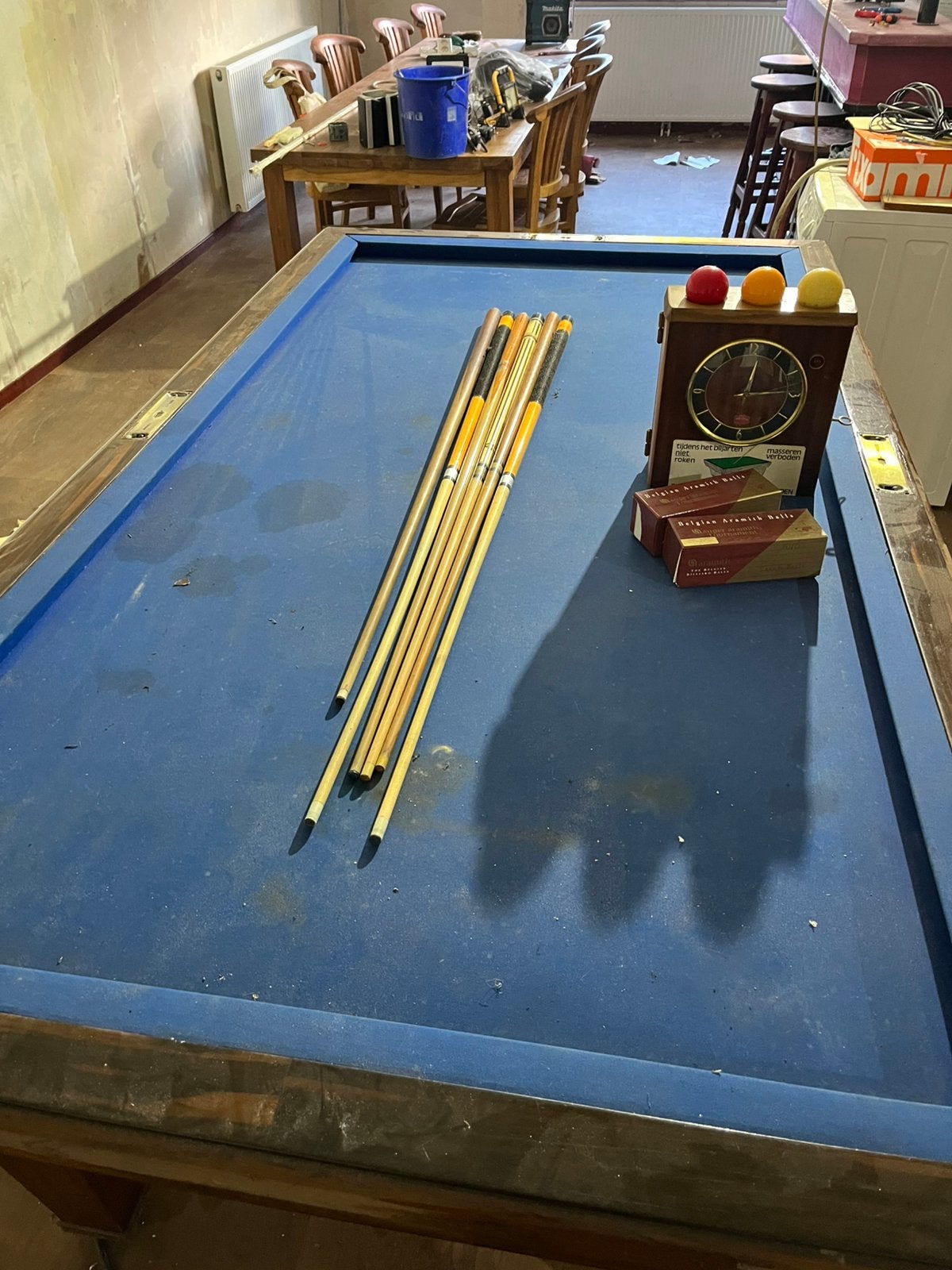 Biljarttafel verwarmd, Ophalen, Gebruikt, Biljarttafel