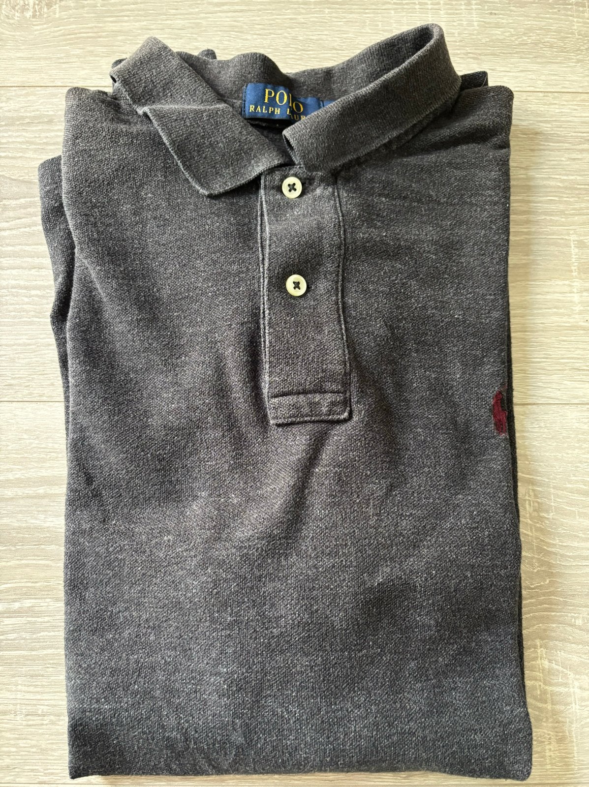 Polo Ralph Lauren Vintage Sweater Heren Maat L Grijs katoen, Ophalen of Verzenden, Zo goed als nieuw, Maat 52/54 (L), Grijs
