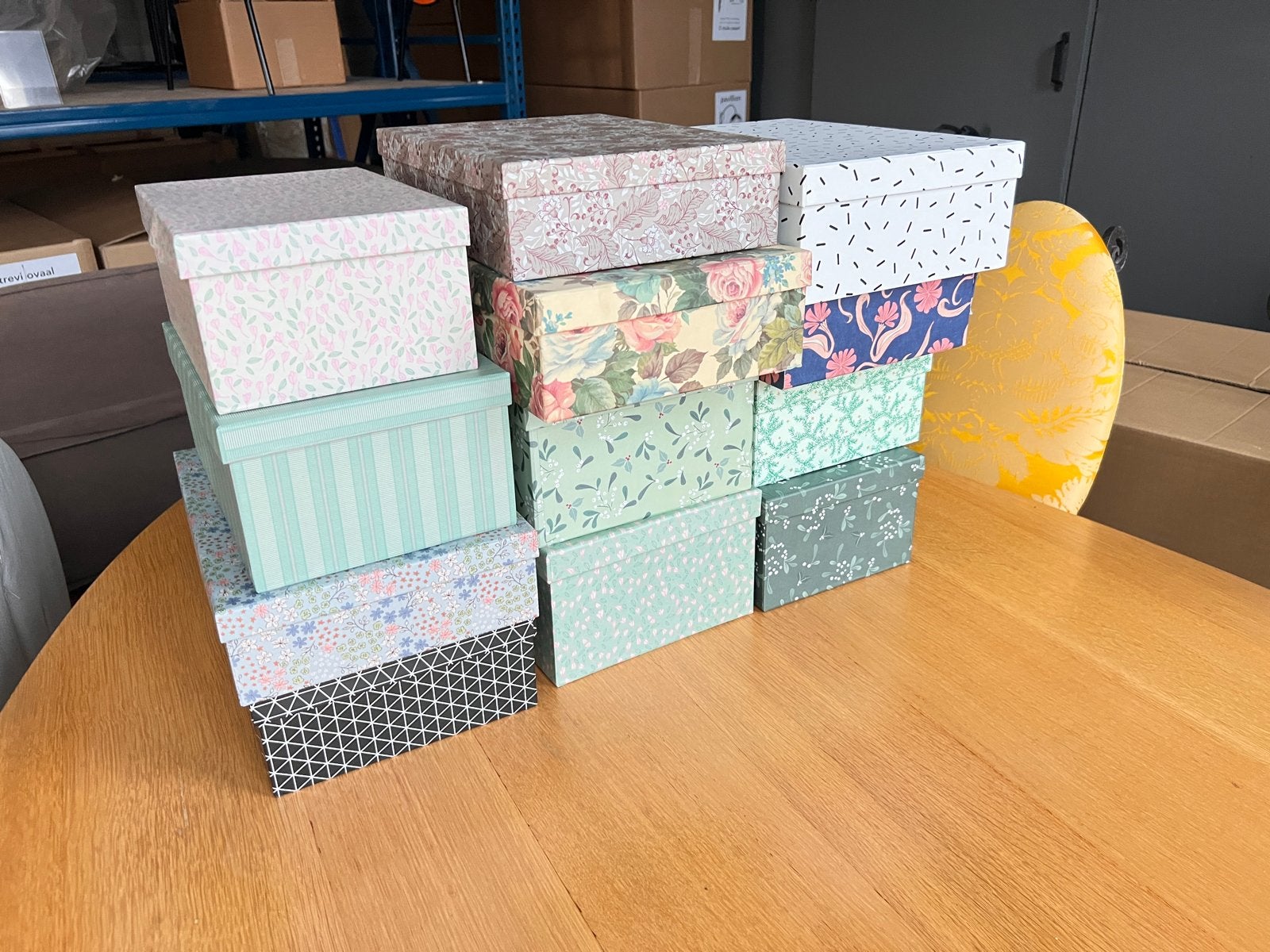 Mooie papieren opbergdozen, diverse designs, Ophalen, Overige materialen, Minder dan 50 cm, Zo goed als nieuw