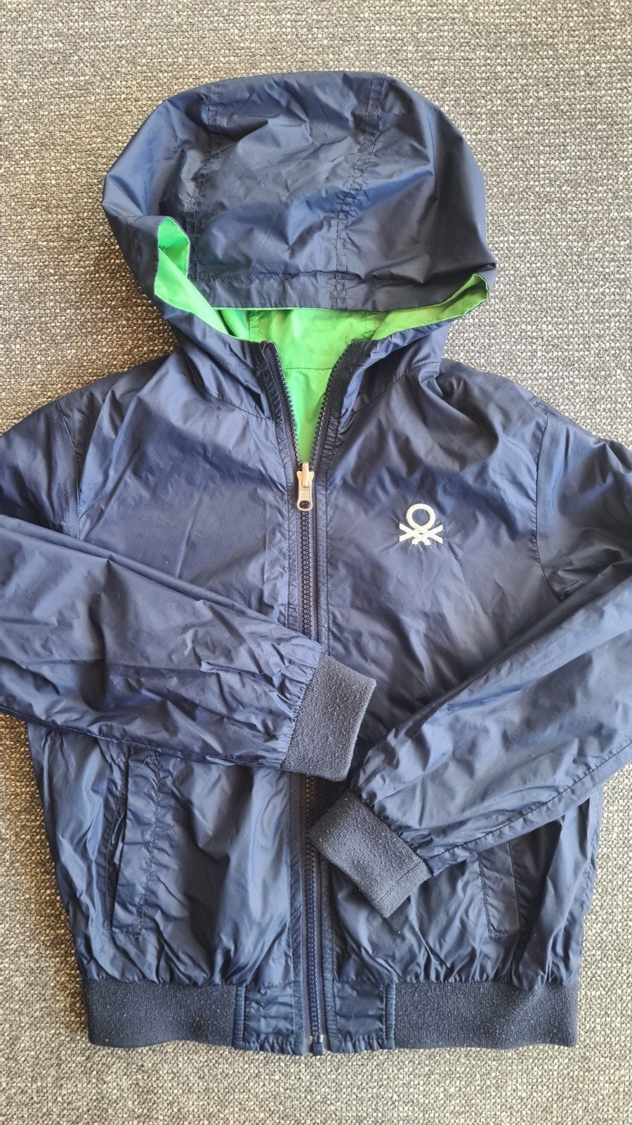Benetton reversible jas, maat 130 (7-8 jaar), Kinderen en Baby's, Gebruikt, Jongen of Meisje, Ophalen of Verzenden, Benetton