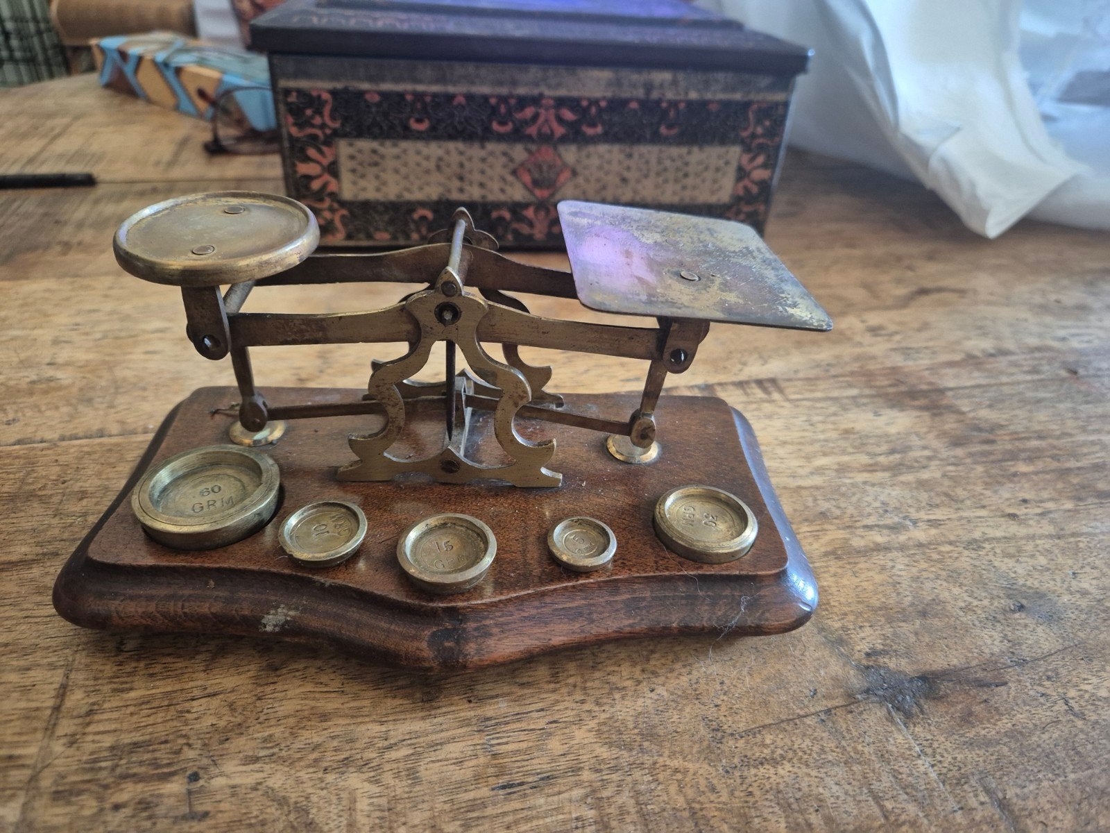 Oude post weegschaal, Ophalen of Verzenden