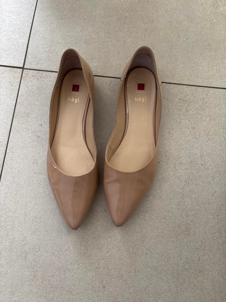 Hogl Dames Schoenen van Leer - Beige Pumps size 7, Ophalen of Verzenden, Gedragen, Beige, Pumps