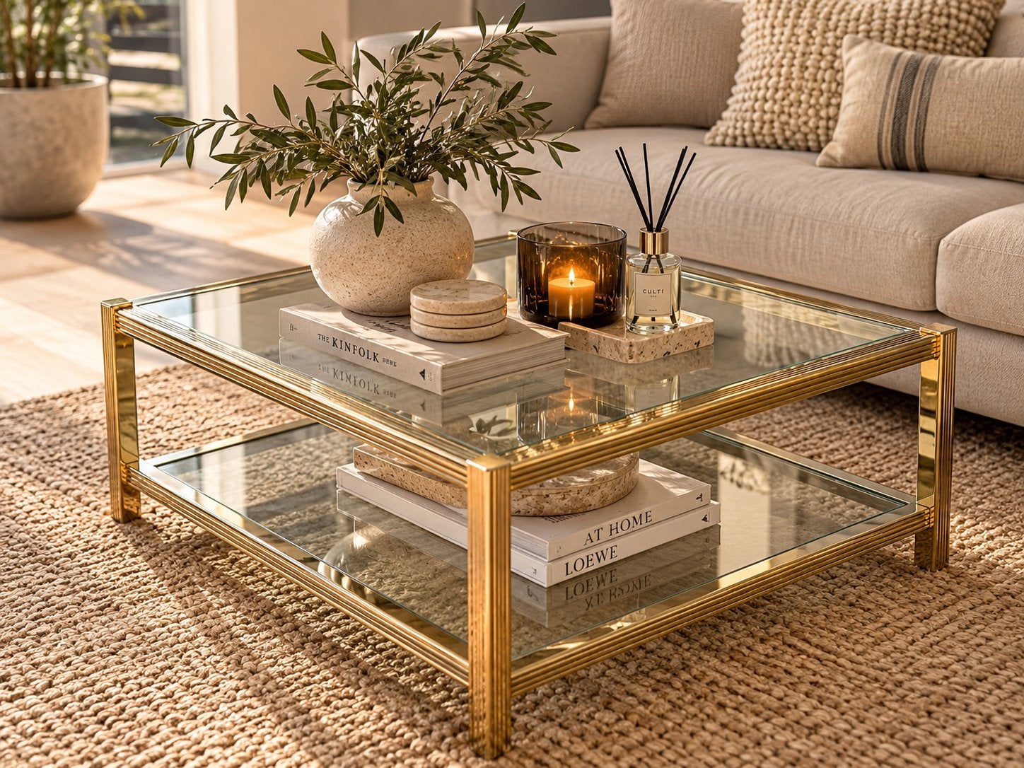 Salontafel glas, Ophalen, 100 tot 150 cm, 50 tot 100 cm, Rechthoekig