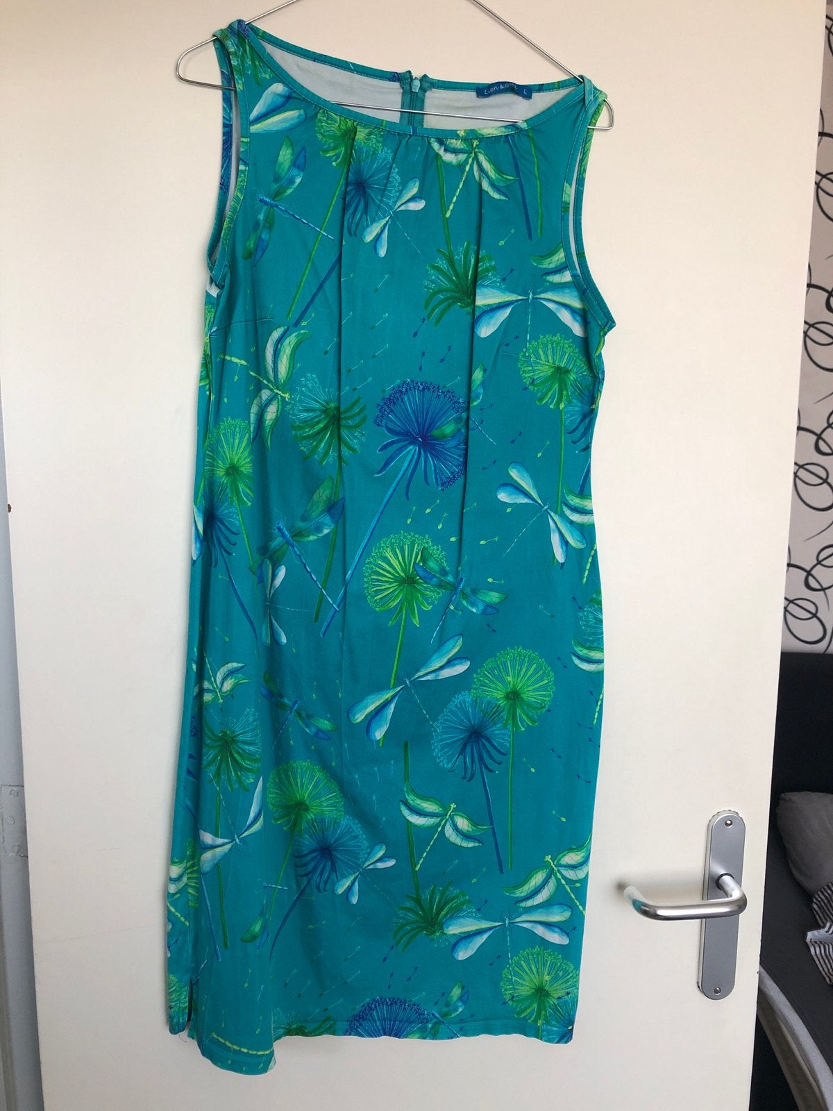 Zomers jurkje Lien & Giel maat L, Maat 38/40 (M), Blauw, Ophalen of Verzenden, Zo goed als nieuw