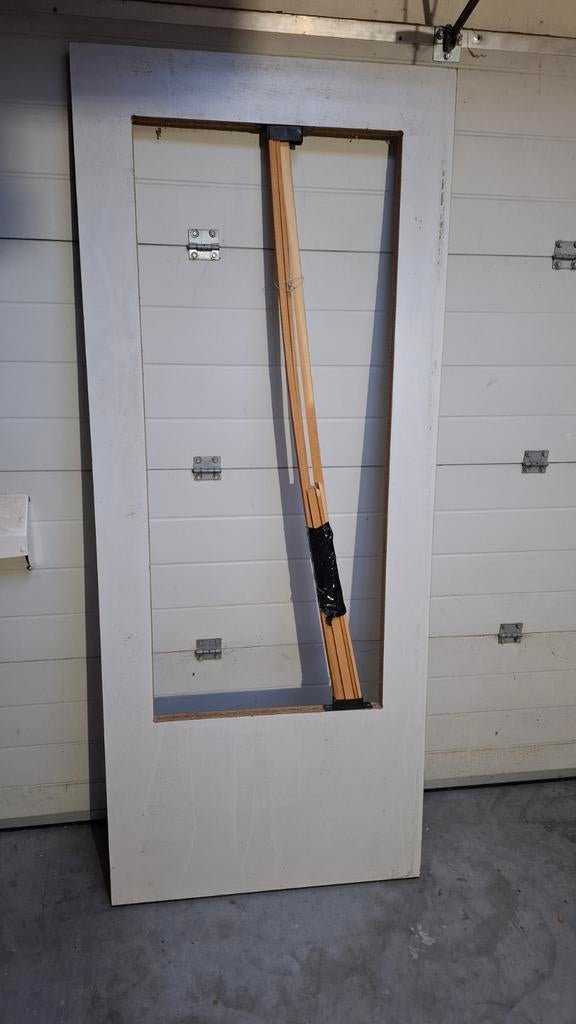Volspaan stompe deur 830x2015 40mm met glasopening, Ophalen, Nieuw, Binnendeur, 200 tot 215 cm