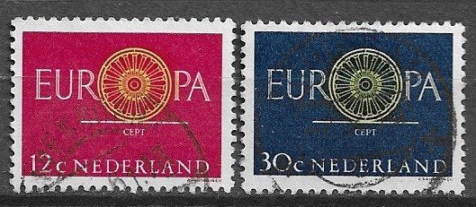 Nederland nvph 745-746 gestempeld cw 1.00, Ophalen of Verzenden, Na 1940, Gestempeld