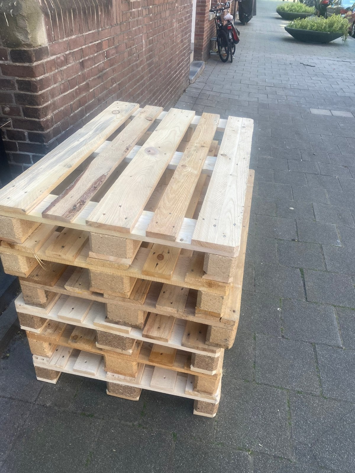 6x europallet nieuw europallets - gratis bezorgd DEN HAAG, Doe-het-zelf en Verbouw, Hout en Planken, Minder dan 25 mm, Nieuw, Ophalen of Verzenden