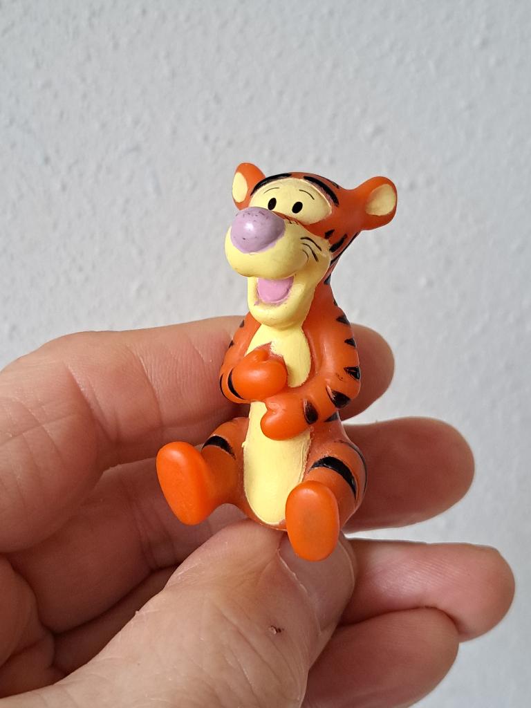 Tijgertje, Winnie de Poeh, Disney, rubber 3x3x5.5cm, Ophalen of Verzenden, Winnie de Poeh of vrienden, Zo goed als nieuw, Beeldje of Figuurtje