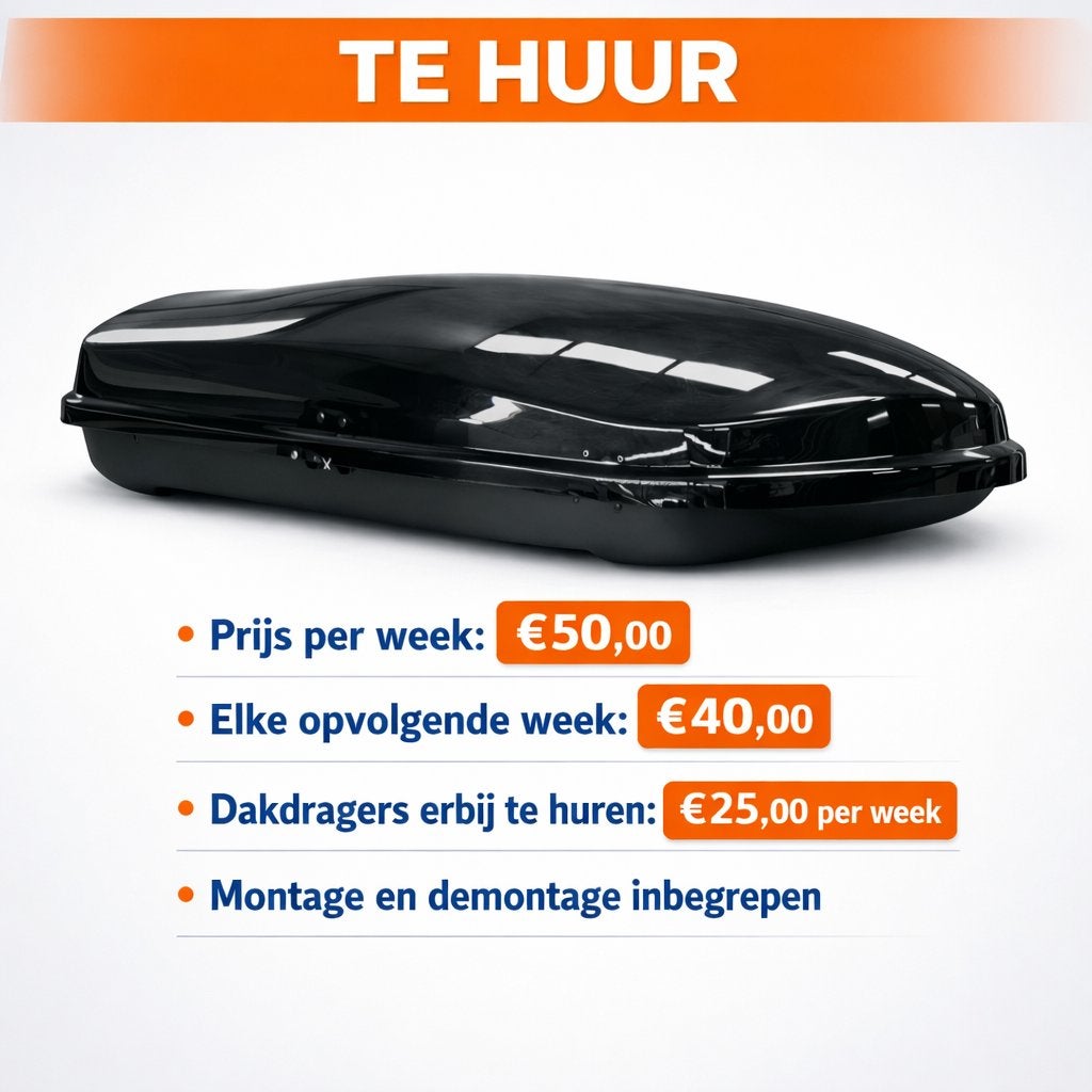 Te huur Dakkoffer 600 liter voor diverse auto’s, Ophalen, Gebruikt