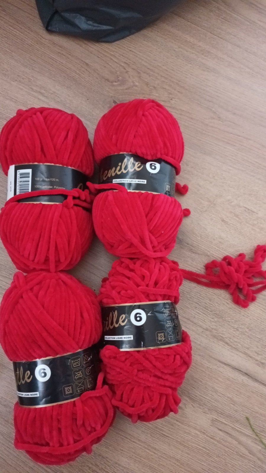 bollen chenille 2 foto, Ophalen, Nieuw, Breien of Haken, Wol of Garen