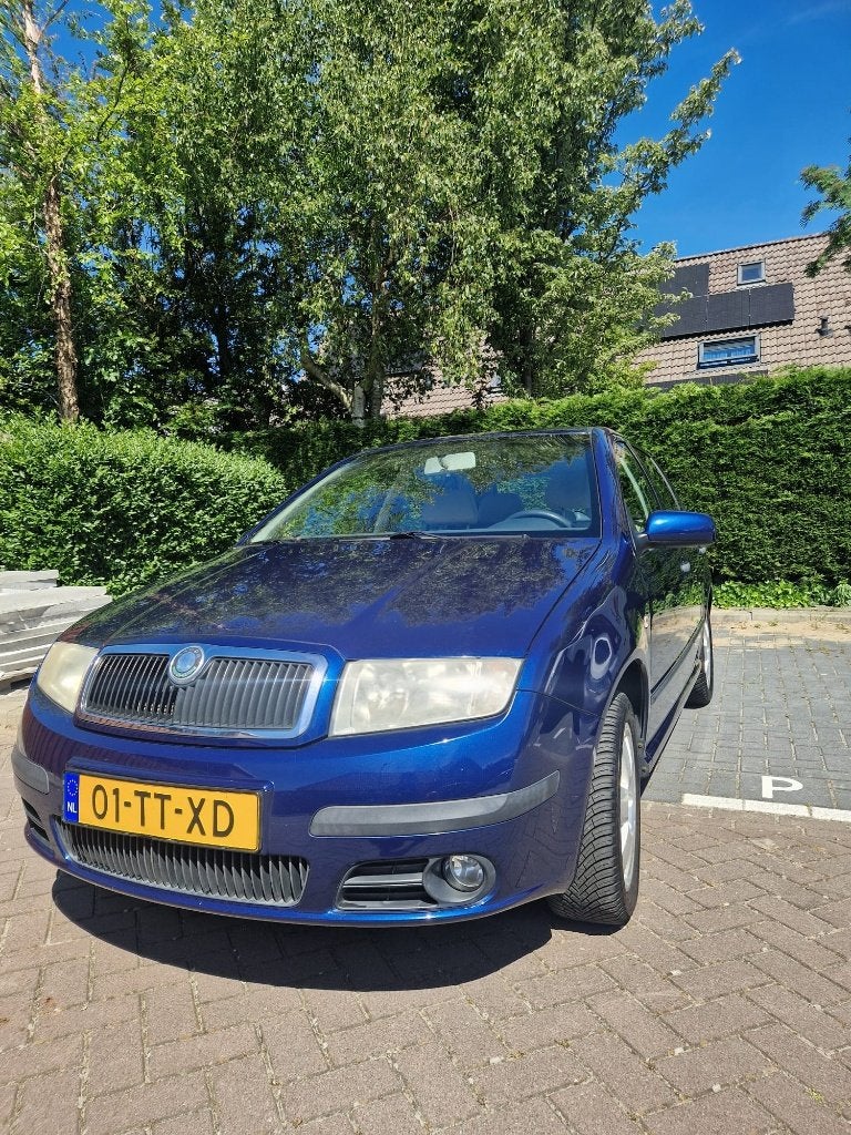 Skoda Fabia 1.4 55KW 2007 Blauw, Auto's, 15 km/l, Beige, 4 cilinders, Blauw