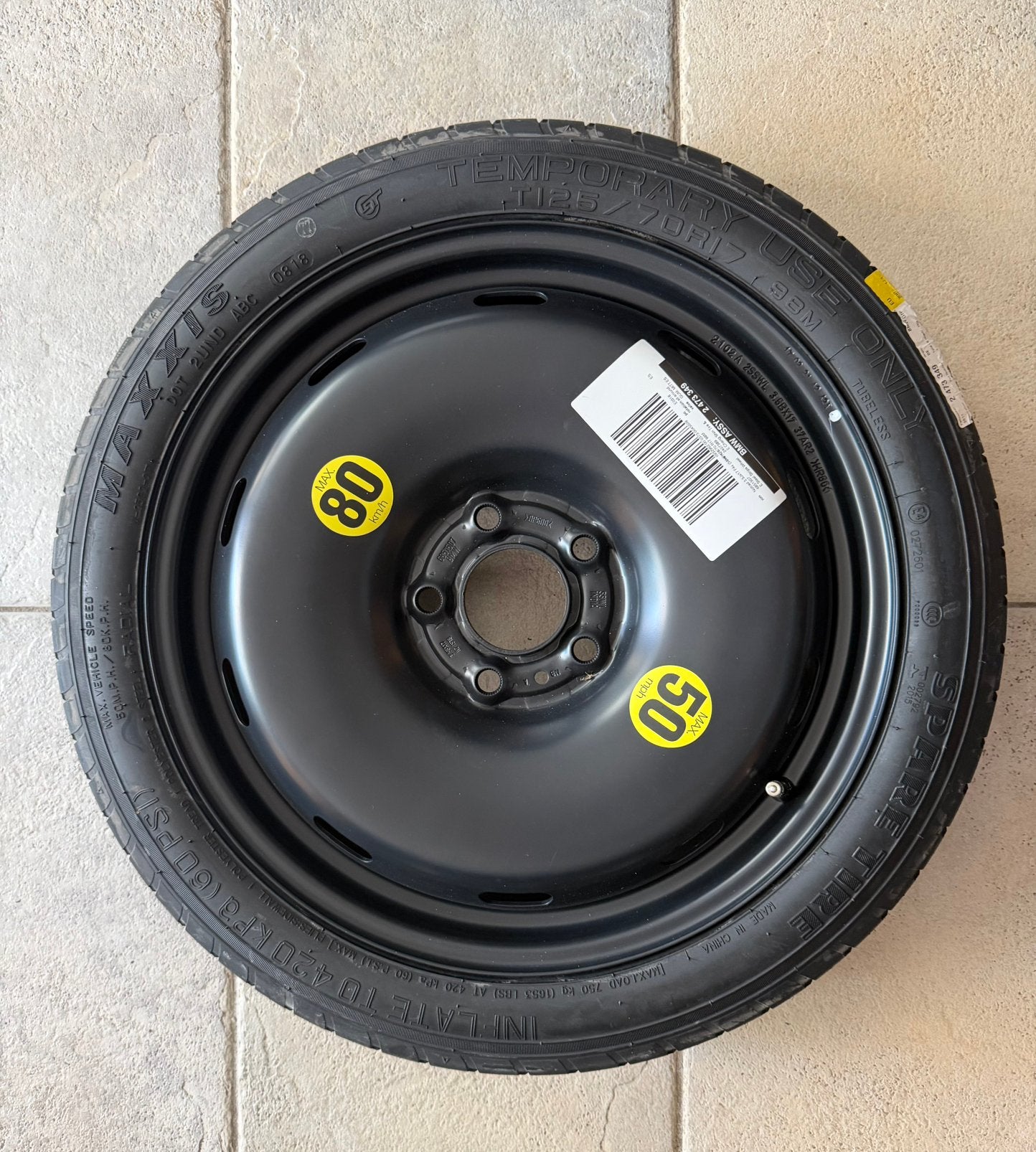 Reservewiel / noodwiel / thuiskomer voor BMW F40/F44, Auto-onderdelen, Ophalen, Nieuw, BMW