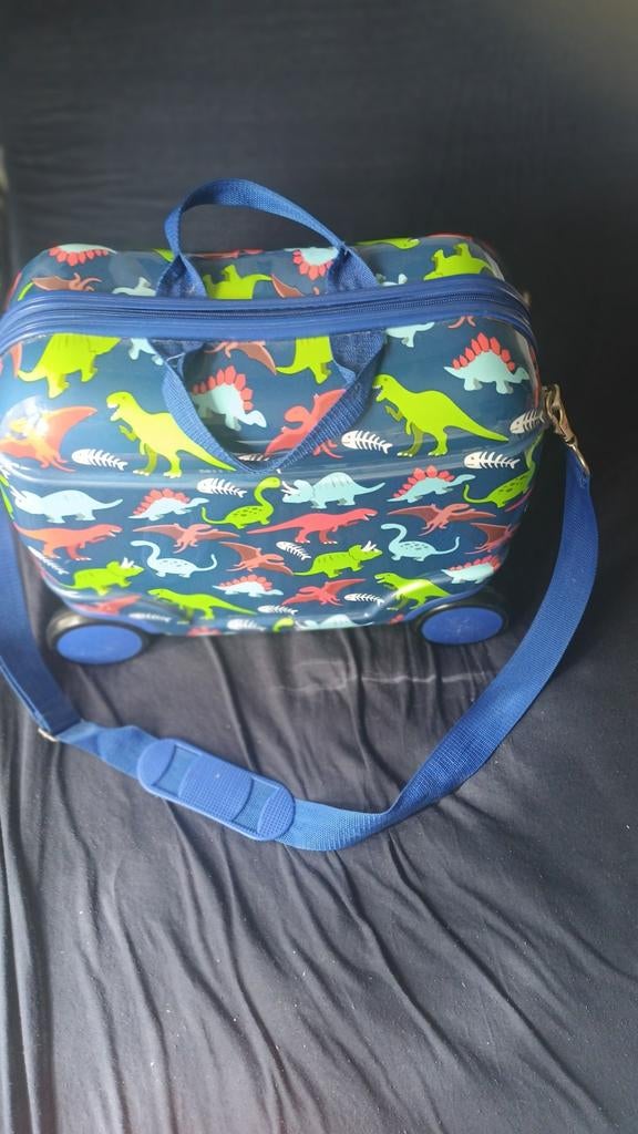 Dino kunststof koffer met wieltjes en schouderband, Wieltjes, Gebruikt, Hard kunststof, Minder dan 50 cm