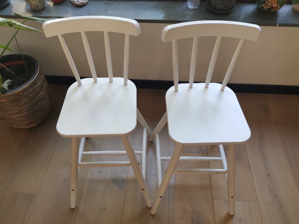 2x IKEA AGAM Kinderstoel wit, Kinderen en Baby's, Kinderstoelen, Ophalen, Zo goed als nieuw, Overige typen