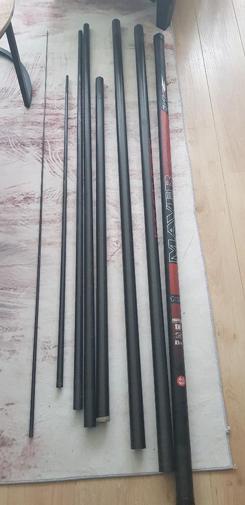 Maver SuperLitium 13 meter hengel, Ophalen, Gebruikt, Vaste hengel