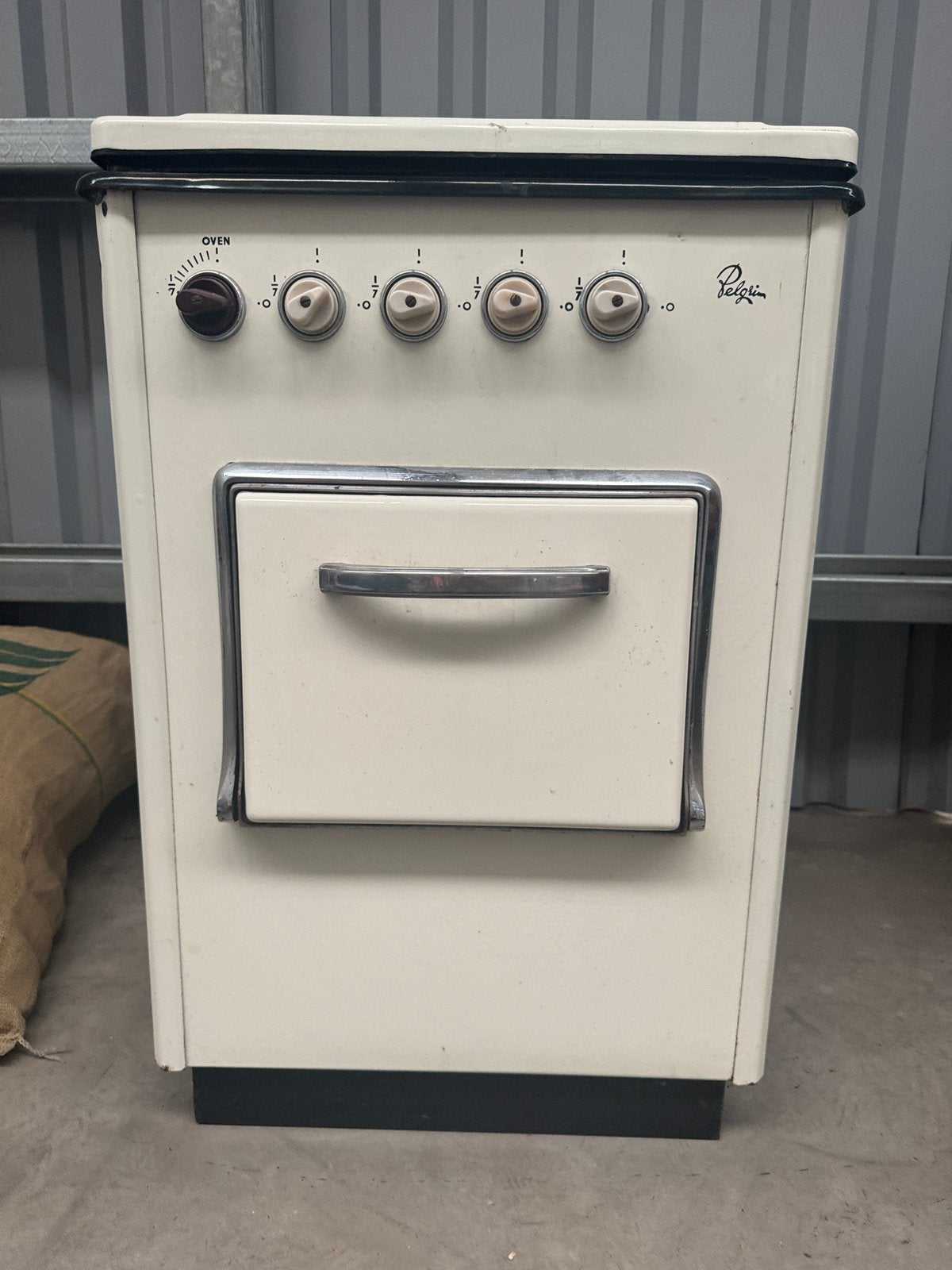 Pelgrim vintage gasfornuis, Ophalen, 4 kookzones, Gas, Niet werkend