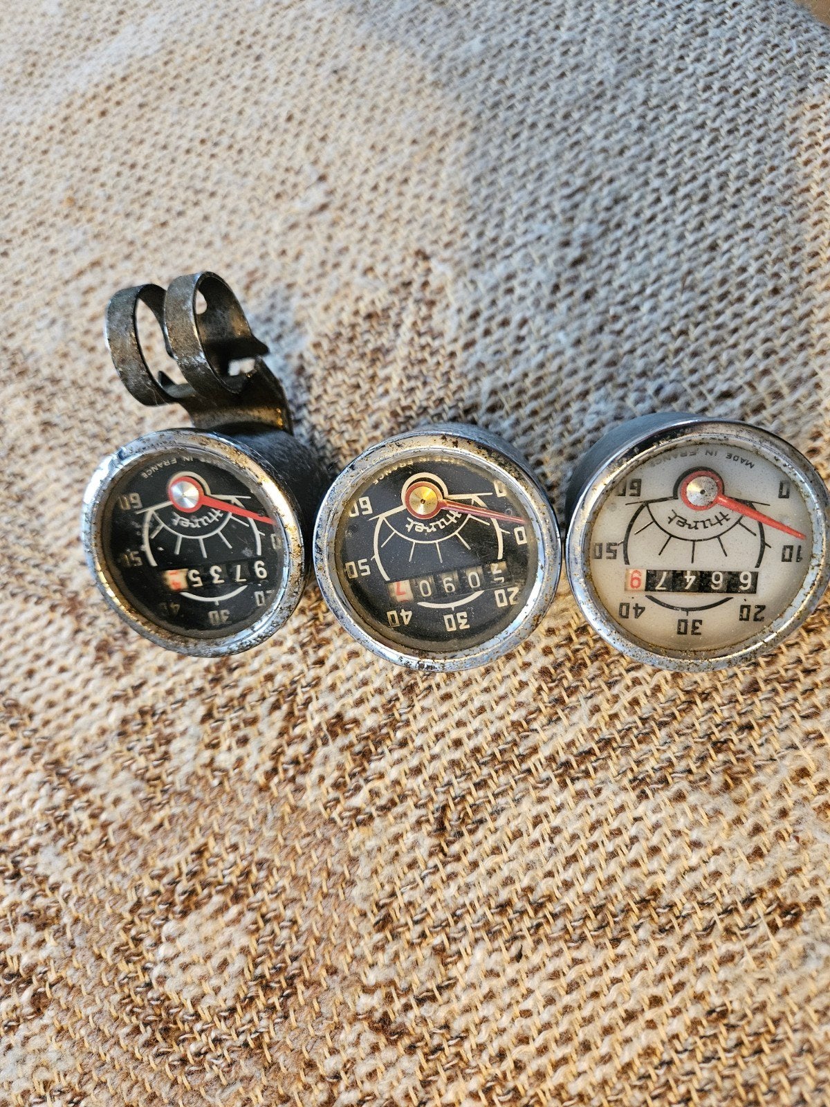 3 huret km tellers., Ophalen of Verzenden, Gebruikt, Overige typen, Overige merken