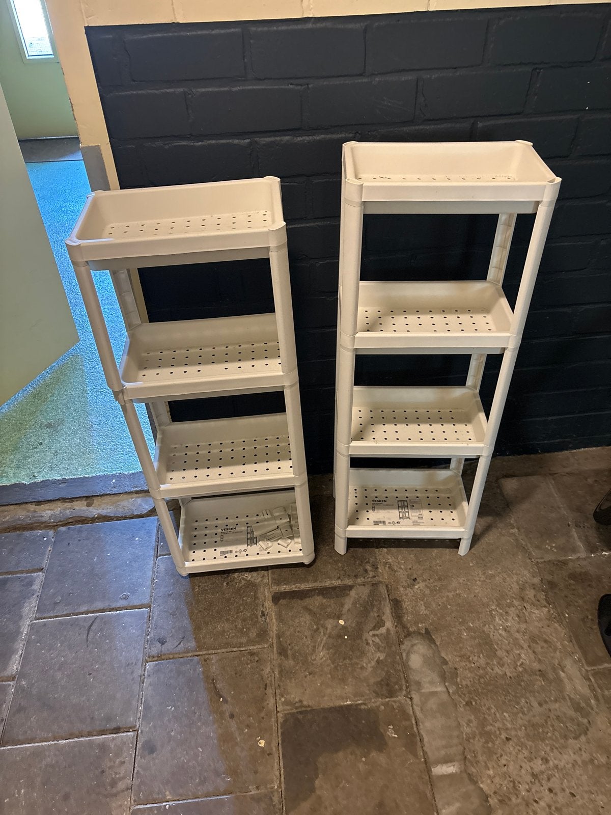 2x IKEA VESKEN Opbergrek - Wit, 36x23x100 cm, Ophalen, Gebruikt