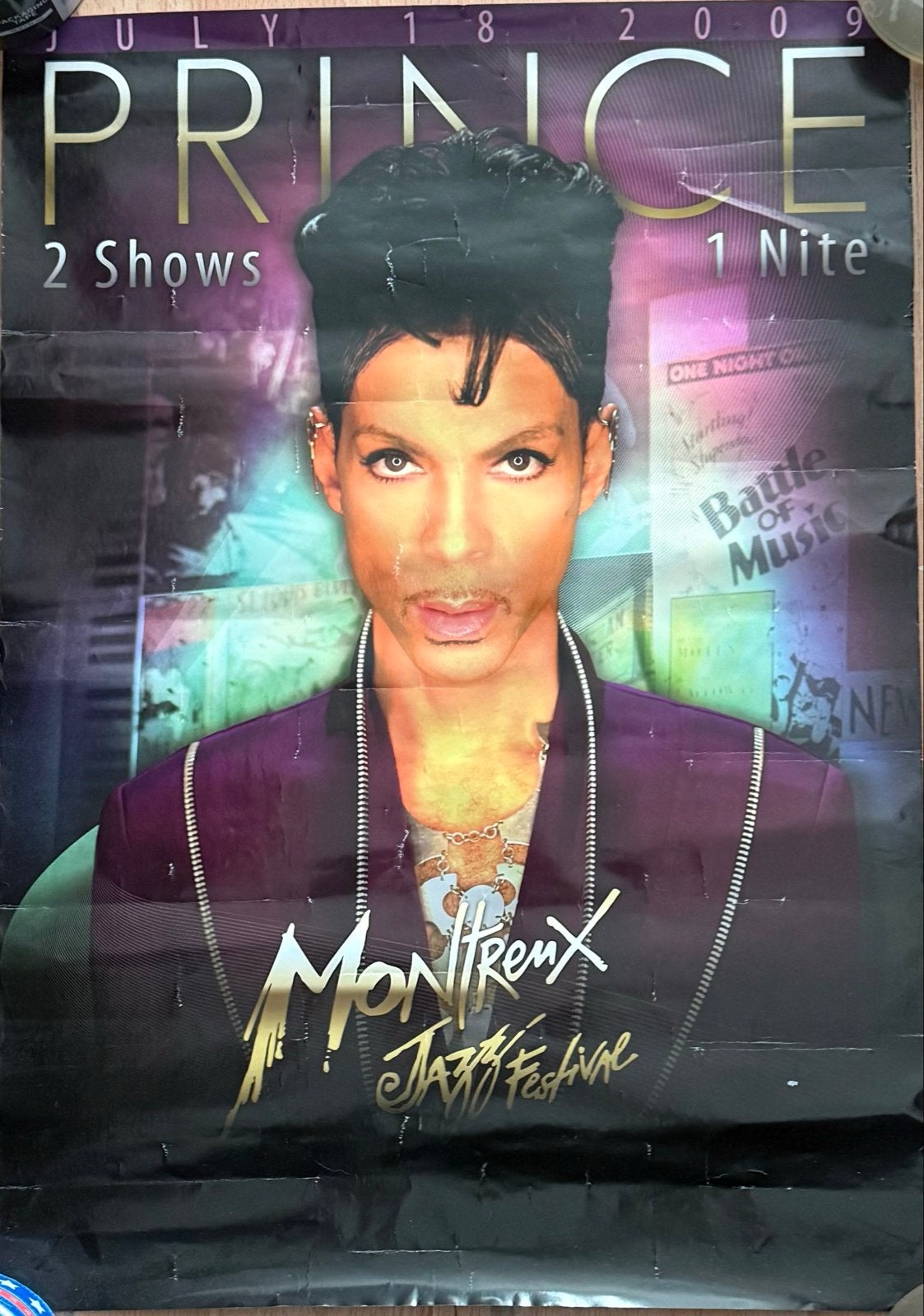 Prince Montreux Jazz Festival Poster 2009, Verzamelen, Deurposter of groter, Ophalen of Verzenden, Muziek, Rechthoekig Staand