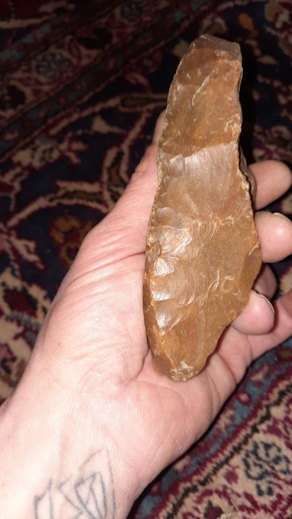 Handbijl stenen tijdperk mousterian handaxe, Ophalen of Verzenden