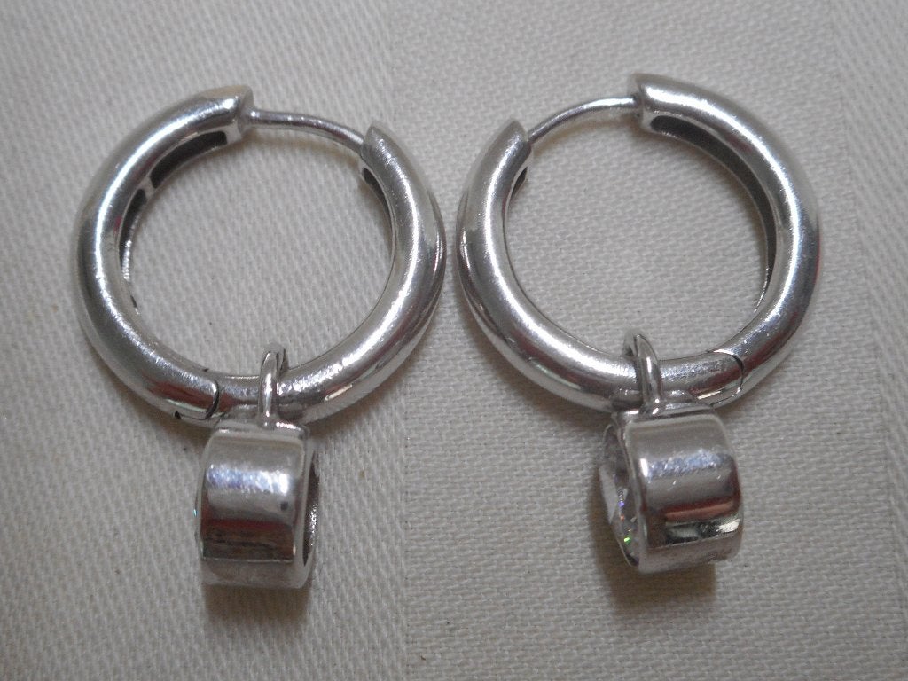 Zilveren Ti Sento oorringen met hangers nr.1428, Sieraden, Tassen en Uiterlijk, Hangers, Verzenden, Zo goed als nieuw, Zilver