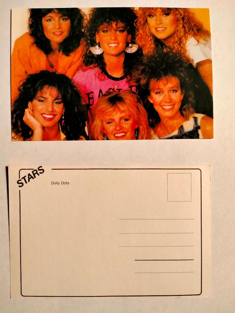 Dolly Dots Angela Ria vintage groep ansichtkaart kaart, Verzamelen, Ophalen of Verzenden, Zo goed als nieuw, Foto of Kaart