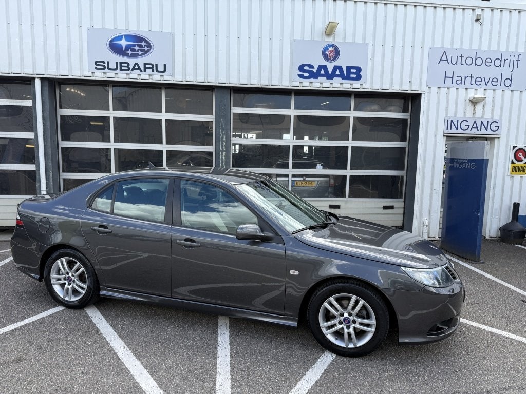Saab 9-3 Sport Sedan 1.8t Vector (bj 2010), Auto's, Saab, Gebruikt, Beige, 4 cilinders, Leder en Stof