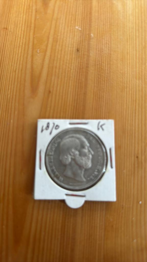 Zilveren 2 1/2 Gulden Koning Willem III 1870 K, Postzegels en Munten, Munten | Nederland, Koning Willem III, Zilver, Ophalen of Verzenden