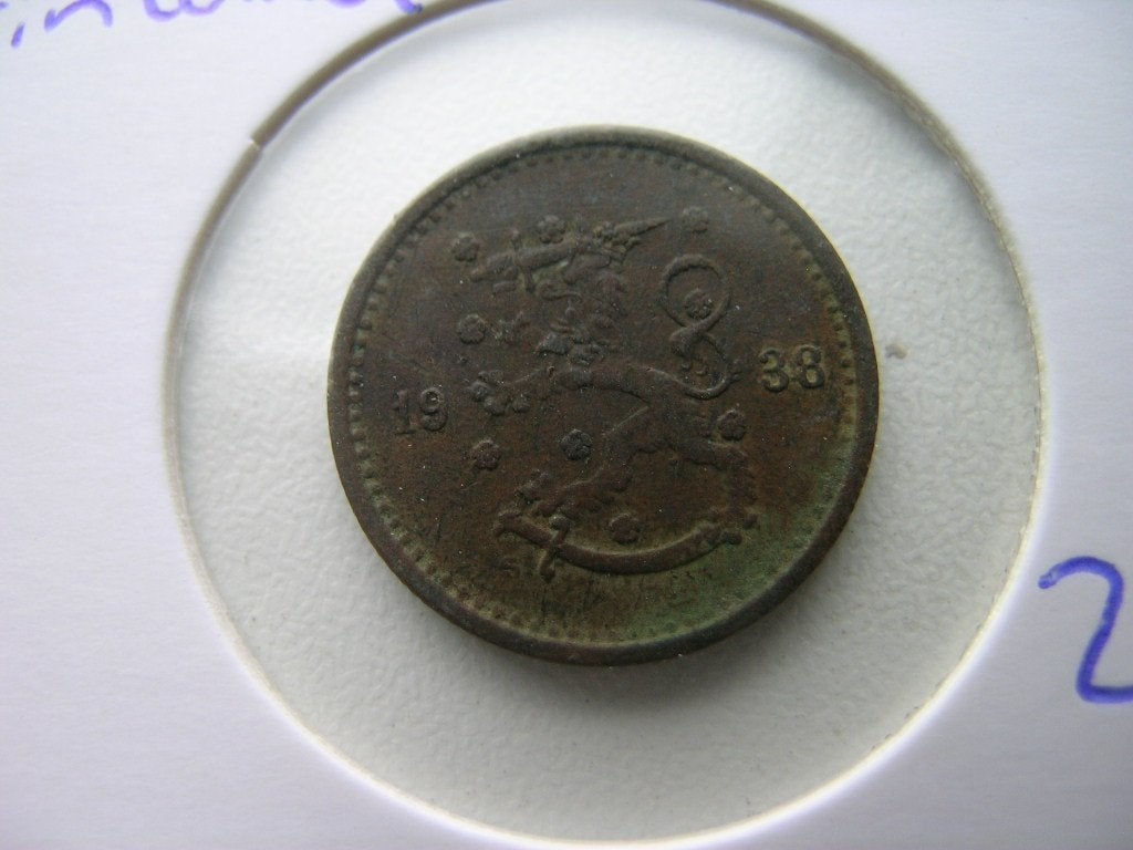 50 Pennia 1938 Finland (nr 2), Ophalen of Verzenden, Overige landen, Losse munt