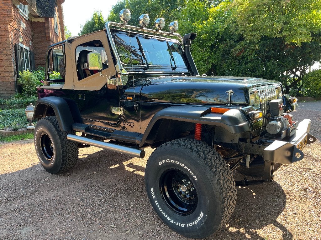 Jeep Wrangler 4.0 I Laredo U9 1992 Zwart, Auto's, Jeep, Particulier, Wrangler, Benzine, SUV of Terreinwagen, Handgeschakeld, Geïmporteerd