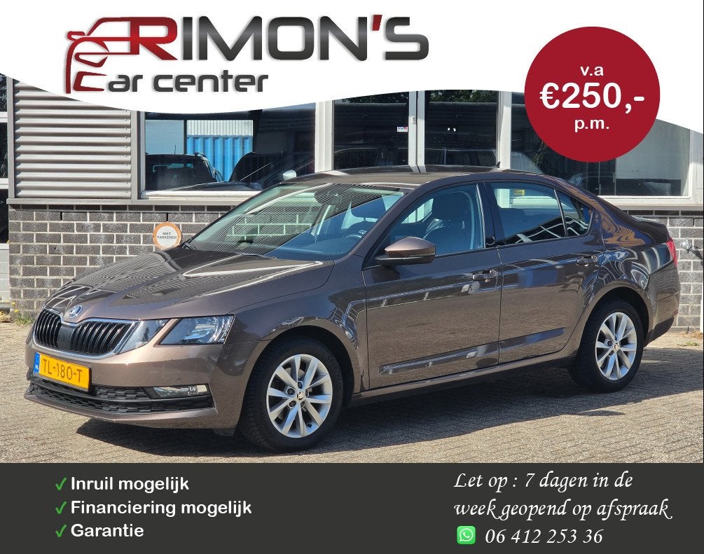 Skoda Octavia 1.0 TSI Aut Dealer onderhouden Navi Carplay Na, Auto's, Skoda, Gebruikt, Euro 6, Bruin, 116 pk