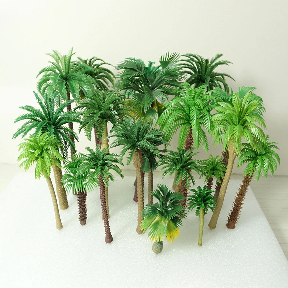 30x Miniatuur Palmbomen / Boom Trein Landschap Bomen Diorama, Verzenden, Nieuw, 1:50 of kleiner