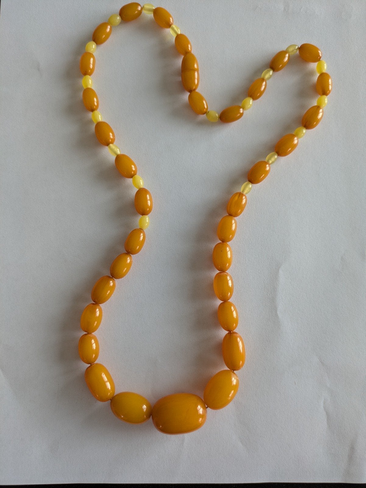 Bakeliet ketting butterscotch, Ophalen of Verzenden, Overige materialen, Ketting
