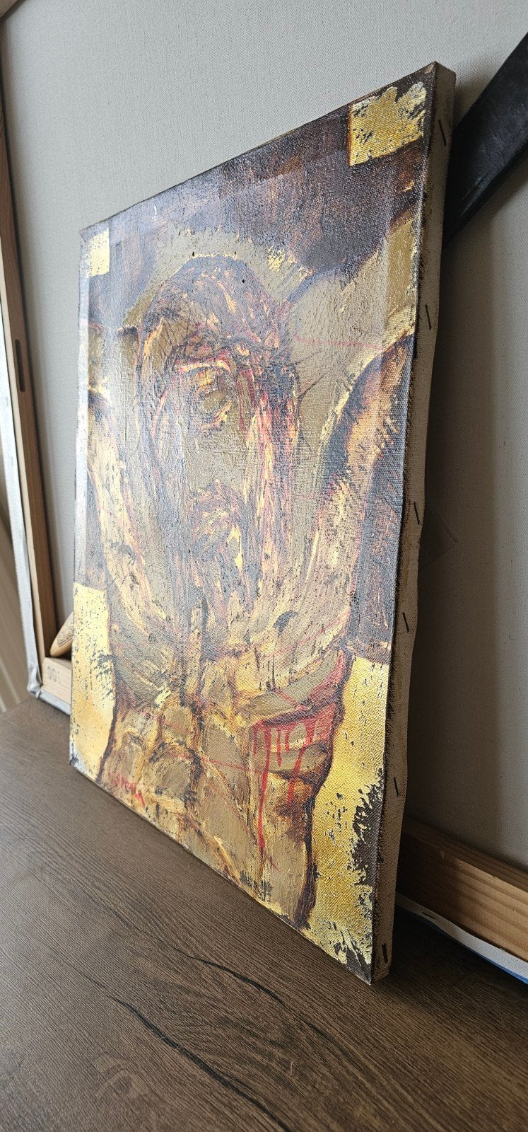 Origineel Luciano Coppola Christus Schilderij 1983, Antiek en Kunst, Ophalen of Verzenden