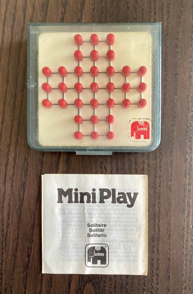 Vintage 1983 Jumbo Mini Play Solitaire, Ophalen of Verzenden, Gebruikt