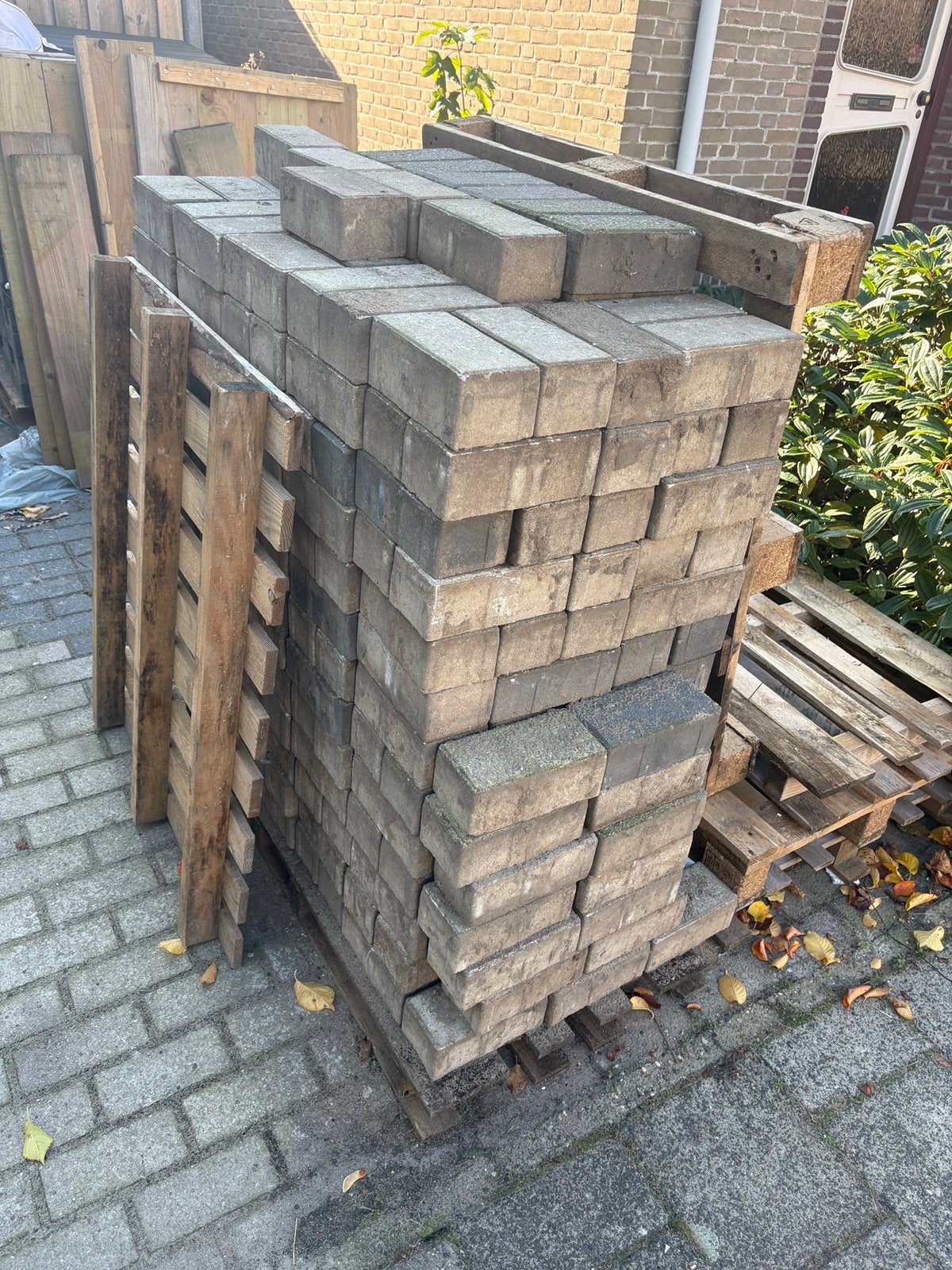 Grijze klinkers GRATIS, Ophalen, Gebruikt, Beton, Klinkers